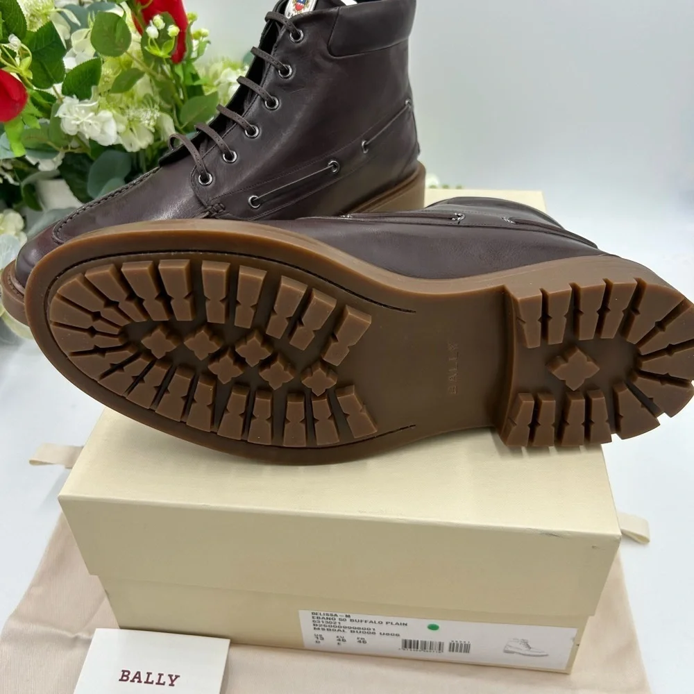 Men's BALLY PAPHOS leather ankle boots size 13 made in Italy
